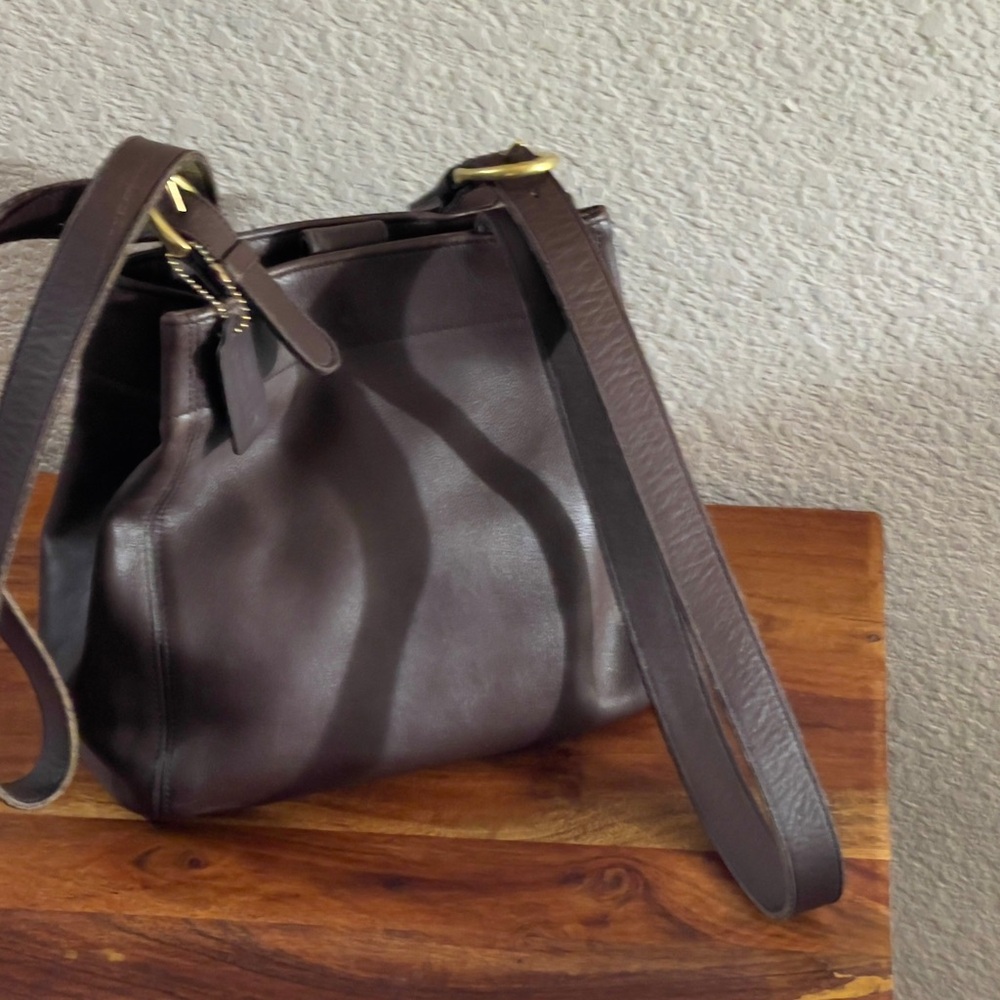 Coach Dark Brown Leather Handbag - Picture 4 of 10